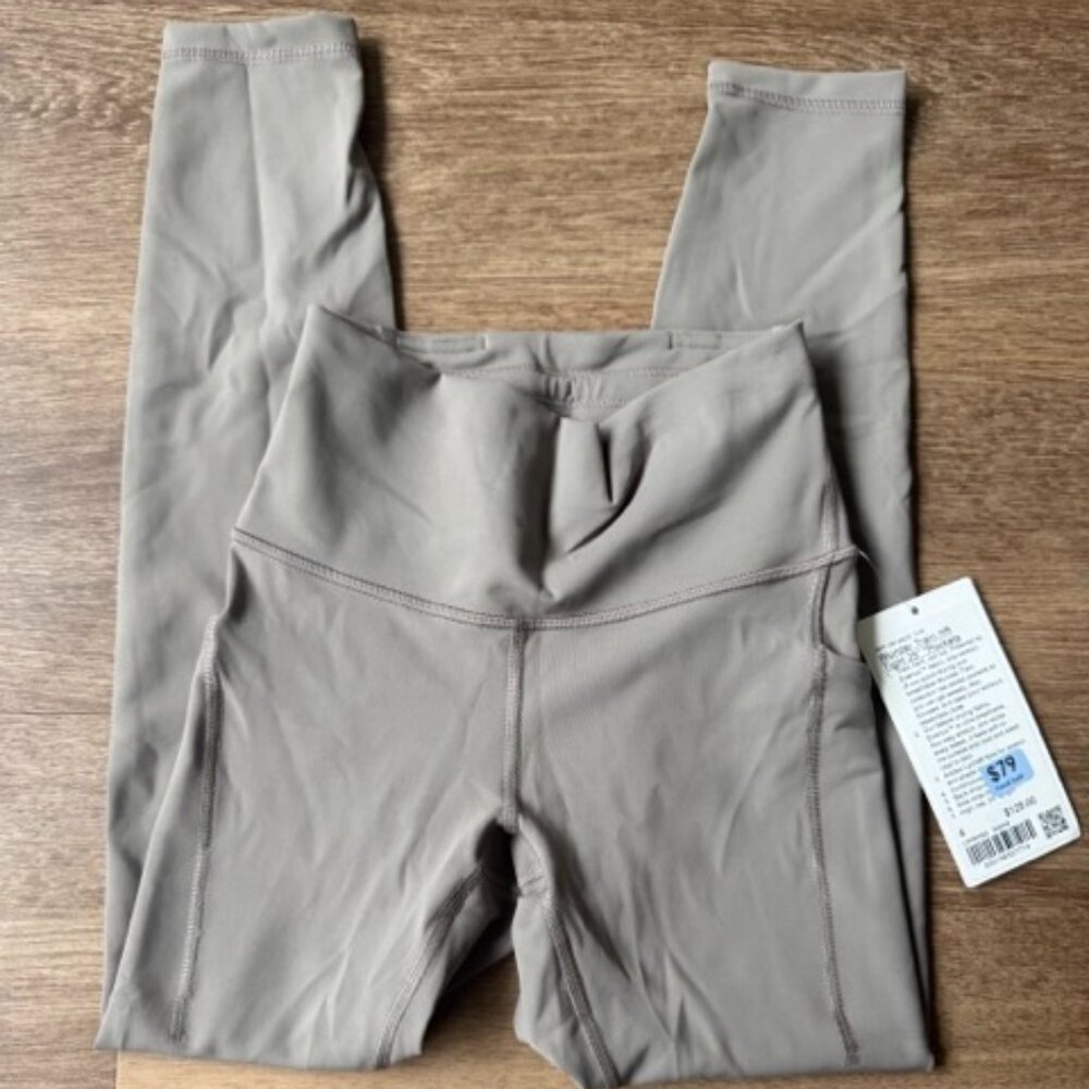 lululemon Wunder Train High-Rise Tight with Pockets 25" in Warm Ash Grey NWT